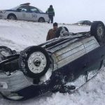 ДТП под Горками: авто вылетел с дороги и перевернулся