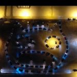Под Минском 121 автомобиль выстроился в фигуру свиньи