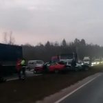 Из-за жуткой аварии на М5 возникла пробка в районе Пуховичей