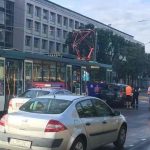 В Минске трамвай и внедорожник не поделили дорогу