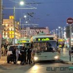 ДТП с инкассаторской машиной парализовало движение троллейбусов на Привокзальной площади в Минске