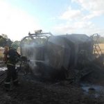 В Оршанском районе на поле сгорел пресс-подборщик