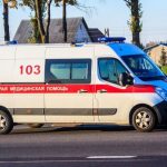 Машина скорой загорелась в Бресте во время движения