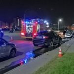 Ночью в Бресте произошло массовое ДТП: BMW протаранил несколько машин