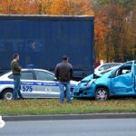 В Гродно маленький Nissan попал в настоящую мясорубку из фур