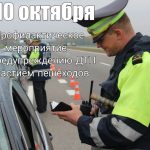 С 8 по 10 октября ГАИ проводит комплекс профилактических мероприятий по предупреждению ДТП с участием пешеходов