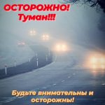 Госавтоинспекция призывает водителей быть особенно внимательными при движении в условиях тумана!