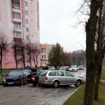 В Орше на дворовой территории столкнулись три автомобиля